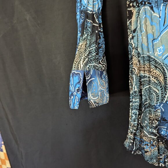 Apt. 9 blue crinkle blouse size M - Picture 4 of 5